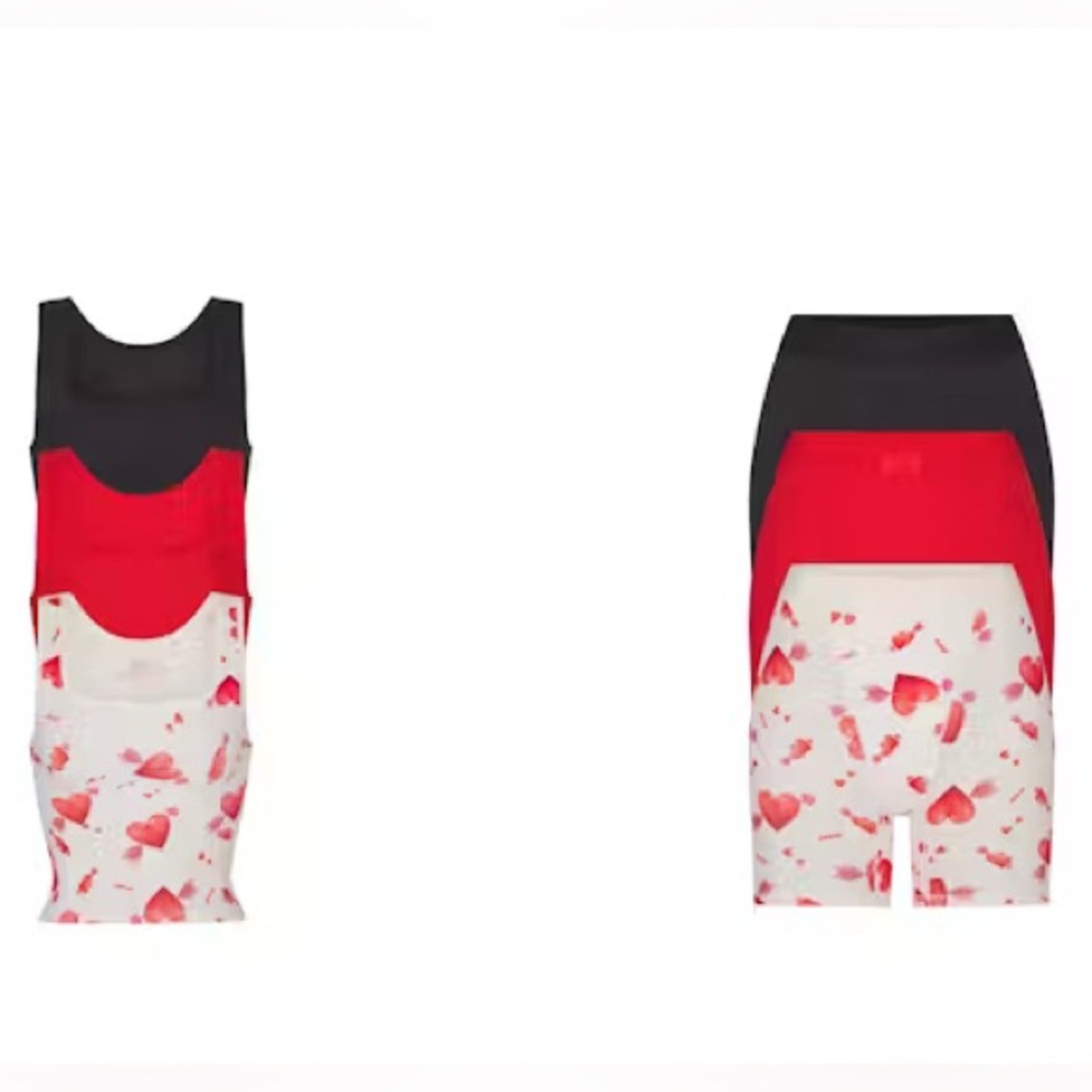 Skims 6 pack - 3 pack tank top and 3 pack briefs Heart and arrow multi.